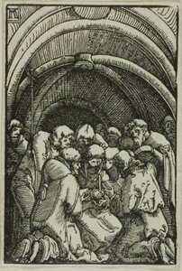 La muerte de la Virgen, de La caída y redención del hombre de Albrecht Altdorfer