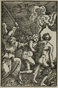 La expulsión del Paraíso, de La Caída y Redención del Hombre de Albrecht Altdorfer