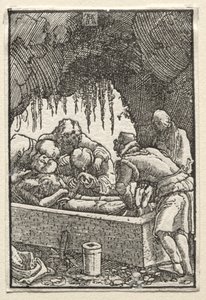 La caída y redención del hombre: Entierro de Cristo de Albrecht Altdorfer