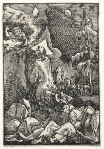 La caída y redención del hombre: Cristo en el Monte de los Olivos de Albrecht Altdorfer