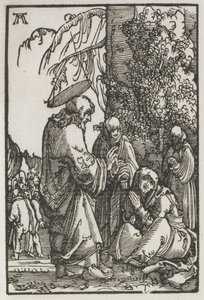 La caída y redención del hombre: Cristo despidiéndose de su madre antes de la Pasión de Albrecht Altdorfer