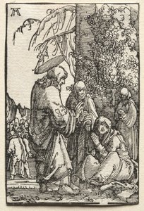 La Caída y Redención del Hombre: Cristo despidiéndose de su Madre antes de la Pasión, c. 1515 de Albrecht Altdorfer