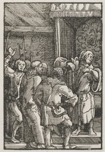 La caída y redención del hombre: Cristo ante Caifás de Albrecht Altdorfer