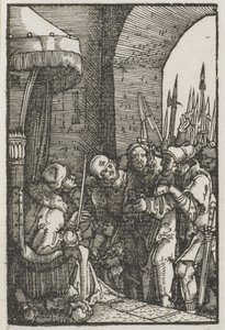 La caída y redención del hombre: Cristo ante Pilato de Albrecht Altdorfer