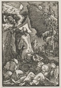La caída y redención del hombre: Cristo en el Monte de los Olivos de Albrecht Altdorfer
