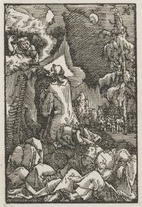 La caída y redención del hombre: Cristo en el Monte de los Olivos, c. 1515 de Albrecht Altdorfer