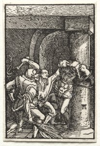 La caída y redención del hombre: Flagelación de Cristo de Albrecht Altdorfer