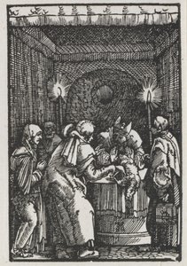 La caída y redención del hombre: la ofrenda de Joaquín rechazada por el sumo sacerdote, c. 1515 de Albrecht Altdorfer