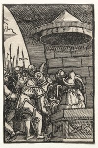 La Caída y Redención del Hombre: Pilato Lavándose las Manos, c. 1515 de Albrecht Altdorfer