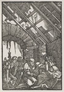 La caída y redención del hombre: La adoración de los magos, c. 1515 de Albrecht Altdorfer