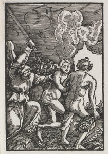 La Caída y Redención del Hombre: La Expulsión del Edén, c. 1515 de Albrecht Altdorfer