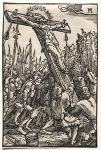 La caída y redención del hombre: La elevación de la cruz de Albrecht Altdorfer