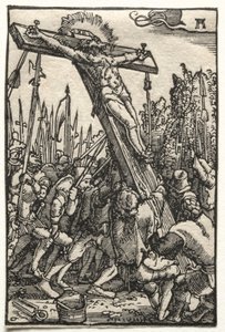 La Caída y Redención del Hombre: La Elevación de la Cruz, c. 1515 de Albrecht Altdorfer