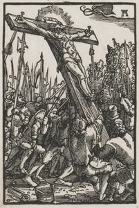 La caída y redención del hombre: La elevación de la cruz, c. 1515 de Albrecht Altdorfer