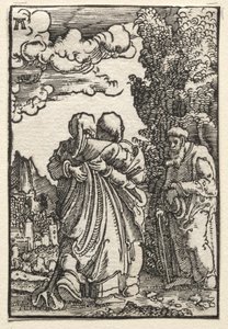 La caída y redención del hombre: La visitación, c. 1515 de Albrecht Altdorfer