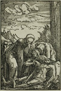 El lamento de la Virgen, de La caída y redención del hombre de Albrecht Altdorfer