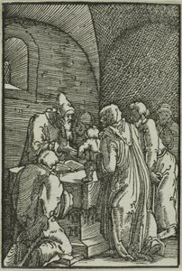 La presentación en el templo, de La caída y redención del hombre de Albrecht Altdorfer