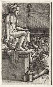 La cortesana romana o La venganza del hechicero Virgilio, 1520-1526 de Albrecht Altdorfer