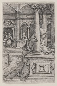 La Virgen buscando a Jesús en el Templo de Albrecht Altdorfer