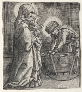 La Virgen con el Niño y Santa Ana en la cuna de Albrecht Altdorfer