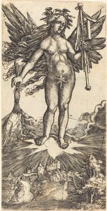 Mujer alada en una estrella de Albrecht Altdorfer