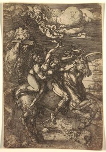 Rapto de Proserpina en un unicornio de Albrecht Dürer