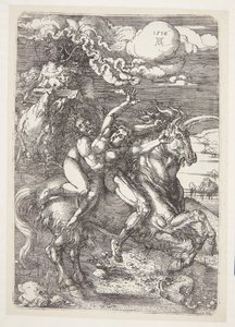 Rapto en un unicornio de Albrecht Dürer