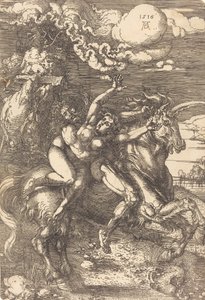 Abducción en un unicornio, 1516 de Albrecht Dürer