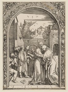 Ana y Joaquín bajo la Puerta Dorada de Albrecht Dürer