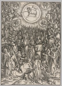 Apocalipsis: La adoración del cordero—El himno de los elegidos de Albrecht Dürer