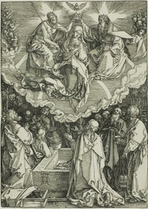 Asunción y Coronación de la Virgen, de La Vida de la Virgen de Albrecht Dürer