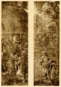 Portación de la Cruz y Cristo con el estandarte de la victoria de Albrecht Dürer