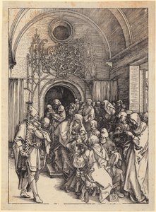La circuncisión de Cristo, lámina 11 de la serie «La vida de María» de Albrecht Dürer