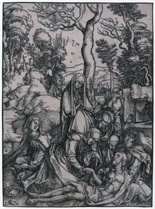 El llanto sobre Cristo, lámina 9 de la serie «La Gran Pasión» de Albrecht Dürer