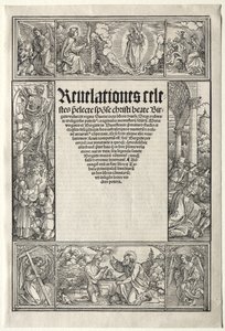 Borde - con el bautismo de Cristo de Albrecht Dürer