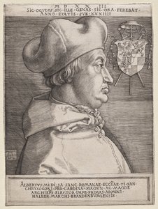 Cardenal Albrecht de Brandeburgo - la gran lámina de Albrecht Dürer