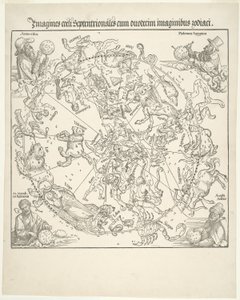Mapa celestial del cielo del norte (Imagines coeli septentrionalis) de Albrecht Dürer