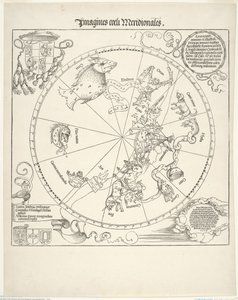 Mapa celestial del cielo del sur (Imagines coeli meridionalis) de Albrecht Dürer