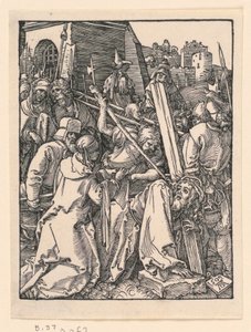 Cristo llevando la cruz, de la serie La pequeña pasión de Albrecht Dürer