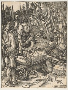 Cristo clavado en la cruz, de La pequeña pasión, ca. 1509 de Albrecht Dürer