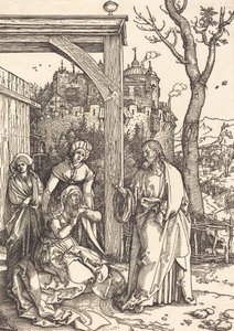 Cristo despidiéndose de su madre, c. 1504-1505 de Albrecht Dürer