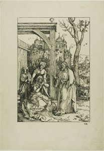Cristo despidiéndose de su madre, de La vida de la Virgen de Albrecht Dürer