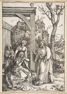 Cristo despidiéndose de su madre, de La vida de la Virgen, ca. 1504 de Albrecht Dürer