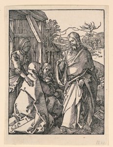 Cristo Despidiéndose de Su Madre, de la Serie La Pequeña Pasión de Albrecht Dürer