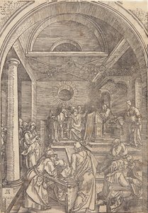 Cristo entre los doctores de Albrecht Dürer