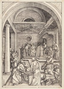 Cristo entre los doctores de Albrecht Dürer