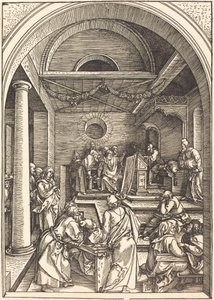 Cristo entre los doctores de Albrecht Dürer