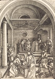 Cristo entre los Doctores, c. 1503-1504 de Albrecht Dürer