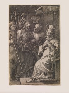 Cristo ante Caifás, de la serie “La Pasión Grabada” de Albrecht Dürer