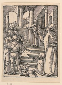 Cristo ante Pilato, de la serie La Pequeña Pasión de Albrecht Dürer